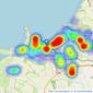 David Ball Agencies - Newquay listings heatmap