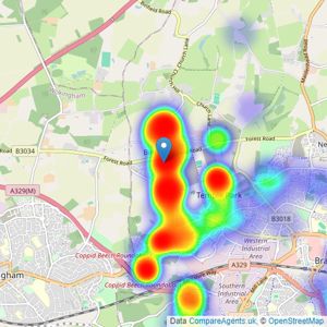 David Cliff - Binfield listings heatmap