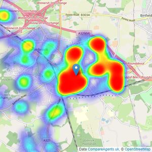 David Cliff - Wokingham listings heatmap