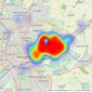 David James Estate Agents - Carlton listings heatmap