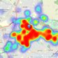 David James Estate Agents - Mapperley listings heatmap