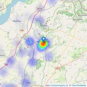 David James - Wotton-Under-Edge listings heatmap