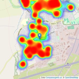 David Richings Estate Agents - Carterton listings heatmap