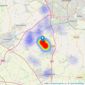 David Robinson Estate Agents - Broughton Astley listings heatmap