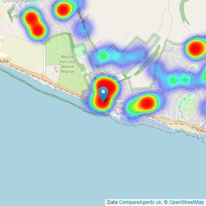 David Webb Residential - Rottingdean listings heatmap