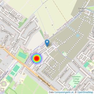 David Wilson Homes - Cambridgeshire listings heatmap