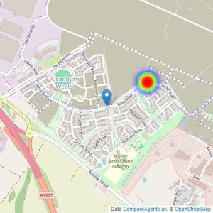 David Wilson Homes - Cambridgeshire listings heatmap