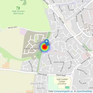 David Wilson Homes North East listings heatmap