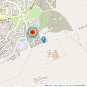 David Wilson Homes North East listings heatmap