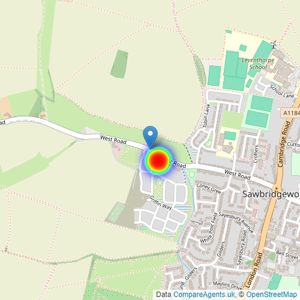 David Wilson Homes North Thames listings heatmap