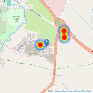 David Wilson Homes Northampton listings heatmap