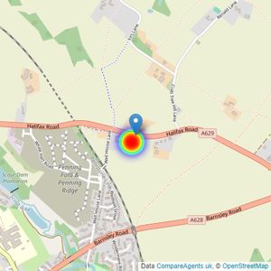 David Wilson Homes Sheffield listings heatmap