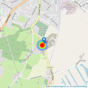 David Wilson Southern Counties listings heatmap