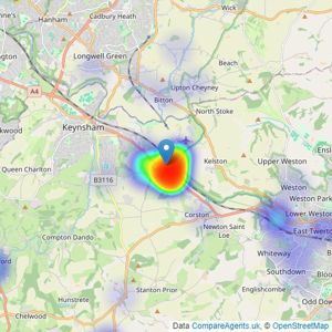 Davies & Way - Saltford listings heatmap