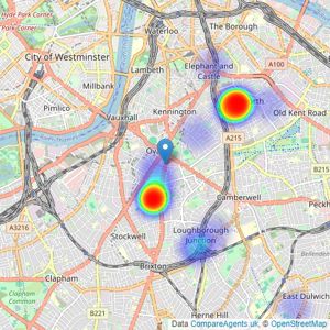 Davis & Gibbs Ltd - Oval listings heatmap