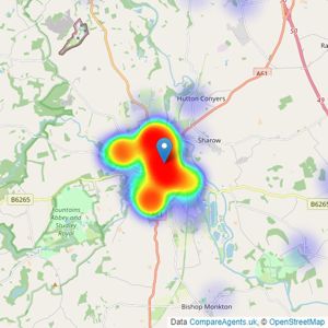 Davis & Lund - Ripon listings heatmap