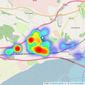 Davis & Sons - Caldicot listings heatmap