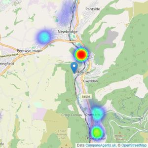 Davis & Sons - Risca listings heatmap