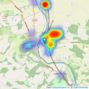 Davis Tate - Goring listings heatmap