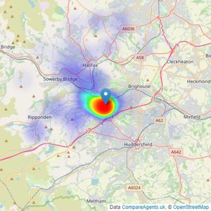 Dawson Estates - Elland listings heatmap