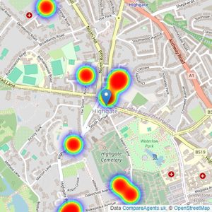 Day Morris - Highgate listings heatmap