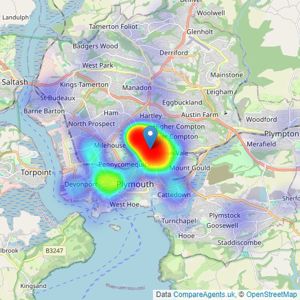 DC Lane - Plymouth listings heatmap