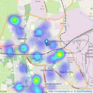 DDM Residential - Scunthorpe listings heatmap