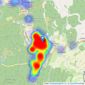 Dean Estate Agents - Cinderford listings heatmap