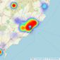 Deanwood Estate Agents - Douglas listings heatmap