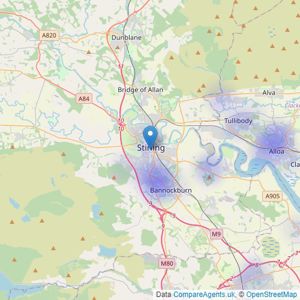 Debbie Williams Homes - Covering Stirling listings heatmap