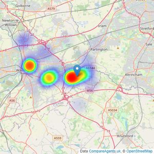 Declan James Ltd - Lymm listings heatmap