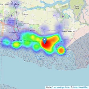 Dedman Gray - Thorpe Bay listings heatmap