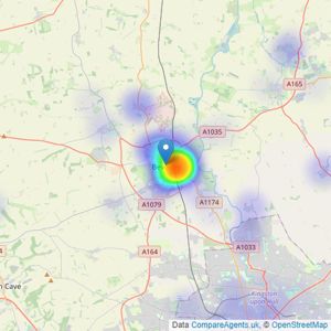 Dee Atkinson & Harrison - Beverley listings heatmap