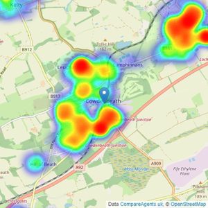 Delmor Estate & Lettings Agents - Cowdenbeath listings heatmap