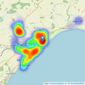 Delmor Estate & Lettings Agents - Leven listings heatmap