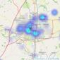 Denham Properties - Darlington listings heatmap