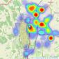 Denny and Salmond - Malvern listings heatmap