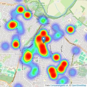 Derek J Rolls - Bournemouth listings heatmap