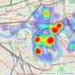 Dexters - Canary Wharf listings heatmap