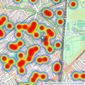 Dexters - Finsbury Park listings heatmap