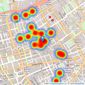 Dexters - Fitzrovia & Covent Garden listings heatmap