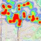 Dexters - Hackney Central listings heatmap