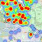 Dexters - Hampton listings heatmap