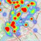 Dexters - Hendon listings heatmap