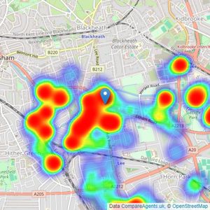 Dexters - Lee listings heatmap