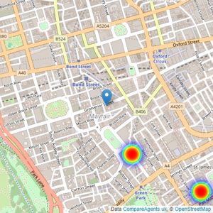 Dexters - Mayfair listings heatmap