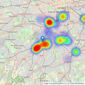 Dexters - New Homes South London listings heatmap