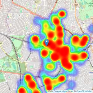 Dexters - Streatham listings heatmap