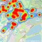 Dexters - Sunbury listings heatmap