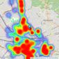 Dexters - West Hampstead listings heatmap